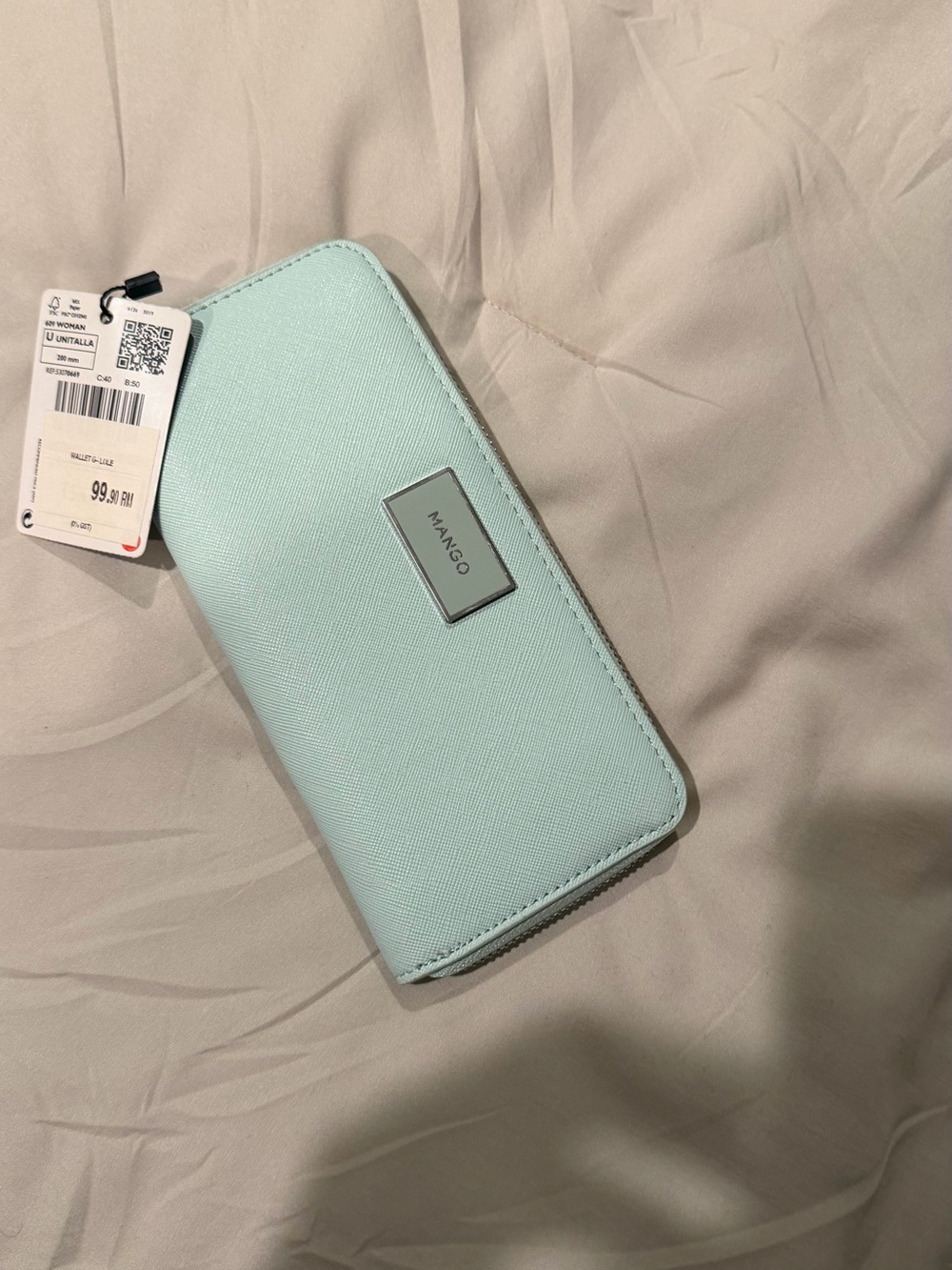 Mango Mint Green Zip-Around Wallet
